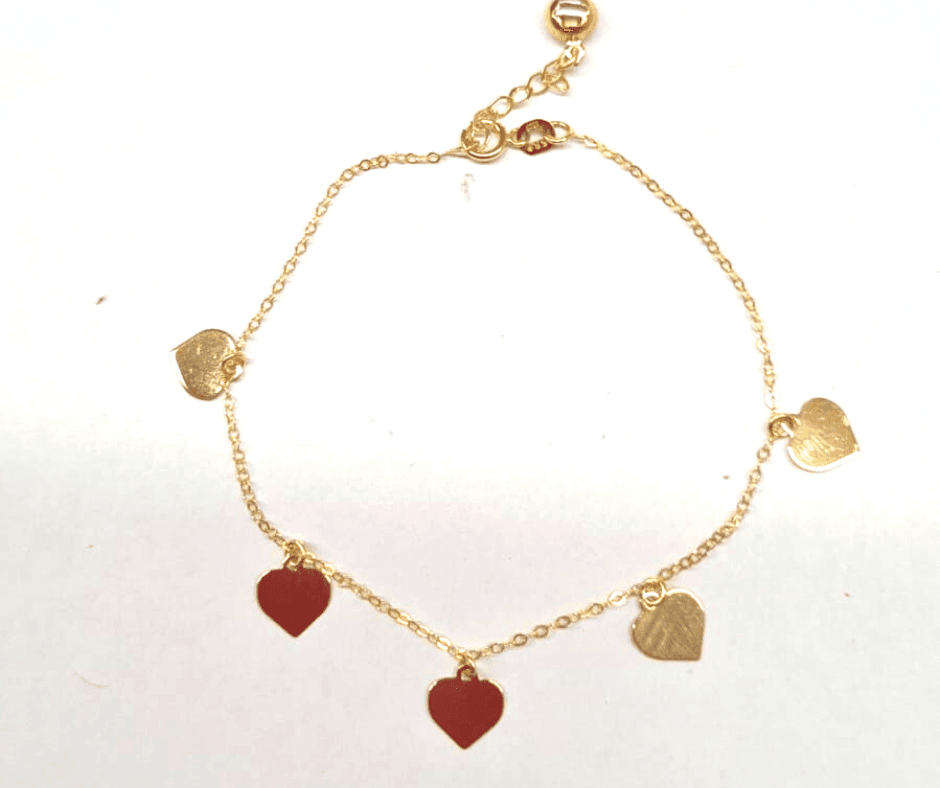 Bratara de aur 14K cu inimioare