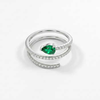 Inel argint 925 cu piatră verde