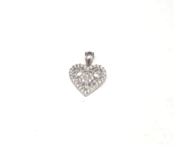 Pandantiv argint 925 inimă decorată cu zirconia naturală