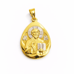 Pandantiv icoană de aur alb și galben 14K