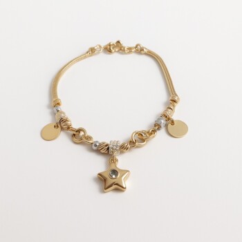 Brățară din Aur 14K cu Charm tellar Glow
