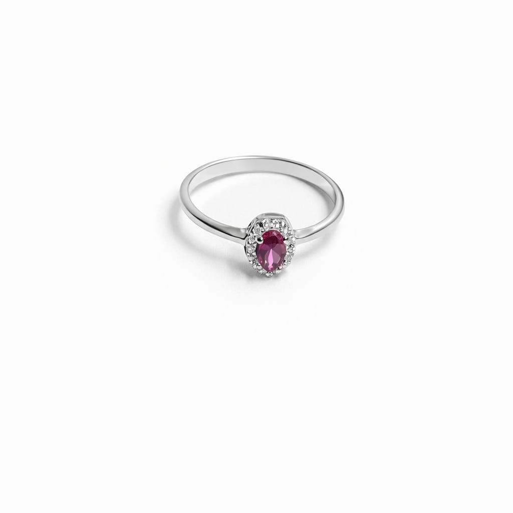 Inel din Argint 925 cu Zirconia Roz Ovală – Eleganță Delicată și Feminină