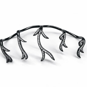 Brățară Argint 925 Black cu Zirconii – Design Organic