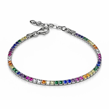 Brățară Tennis din Argint 925 cu zirconii multicolore