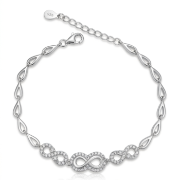 Brățară din Argint 925 Infinity Love cu Cristale Zirconia